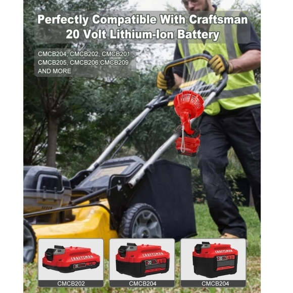 Portable Clip on Fan for Craftsman V20 Battery w/3 Speed (battery not included) - Picture 3 of 17